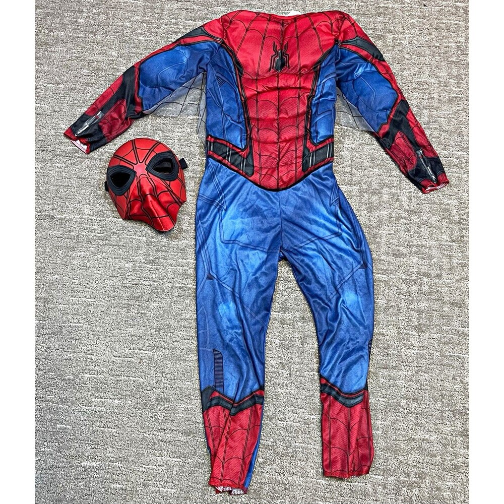 Spider-Man Red Blue Black padded Complete Outfitcostume Halloween small s 4-6